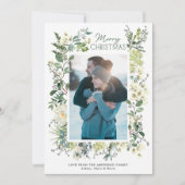クリスマスウィンターボタニカルウォーター色 シーズンカード (正面)