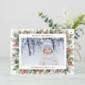 クリスマスウィンターボタニカルホリデーカード シーズンカード (スタンド正面)