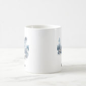 クリスマスウィンターマウンテンフォレストアドベンチャーウルフ コーヒーマグカップ (中央)