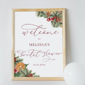 クリスマスウィンターメリーフローラリトルブライダルシャワー ポスター