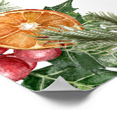 クリスマスウィンターメリーフローラリトルブライダルシャワー ポスター (角)