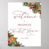 クリスマスウィンターメリーフローラリトルブライダルシャワー ポスター (正面)