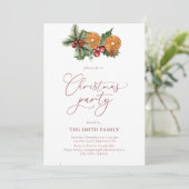クリスマスウィンターメリーフローラリトルブライダルシャワー 招待状 (スタンド正面)