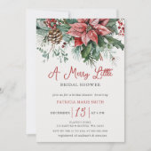 クリスマスウィンターメリーフローラリトルブライダルシャワー 招待状 (正面)