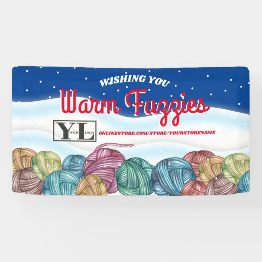 クリスマスウィンターヤーン編み物クロシェのホームズパン 横断幕 (横)