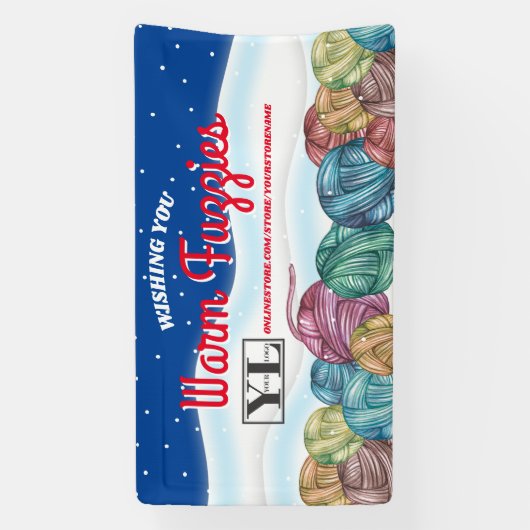 クリスマスウィンターヤーン編み物クロシェのホームズパン 横断幕 (縦)