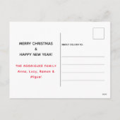 クリスマスウィンターランドスケープの水色 シーズンポストカード (裏面)