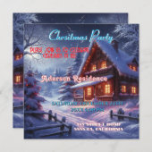 クリスマスウィンターランドスケープクリスマスパーティー 招待状 (正面/裏面)