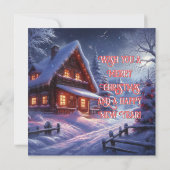 クリスマスウィンターランドスケープクリスマスパーティー 招待状 (裏面)