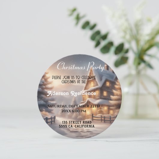 クリスマスウィンターランドスケープクリスマスパーティー 招待状 (スタンド正面)