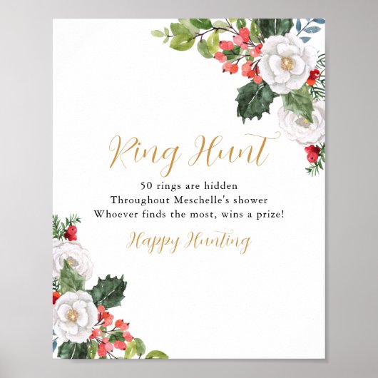 クリスマスウィンターリングや輪狩りブライダルシャワーゲーム ポスター (正面)