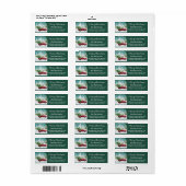 クリスマスウィンターレッドトラックツリー差出人住所 ラベル (フルシート)