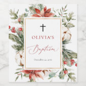 クリスマスウィンターレッドバプティスワインボトルラベル ワインラベル (シングルラベル)