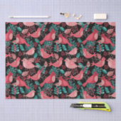 クリスマスウィンターレッドバードベリーの休日 薄葉紙 (クラフト)