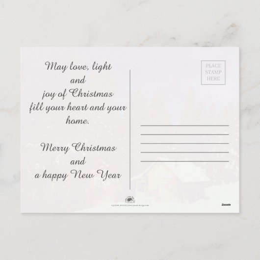 クリスマスウィンターワンダーランドへの動機 シーズンポストカード (裏面)