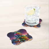 クリスマスウィンターワンダーランドホリデーシーズン ペーパーコースター (インサイチュ)