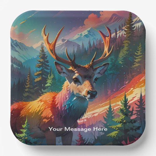 クリスマスウィンターワンダーランドホリデーシーズン ペーパープレート (正面)