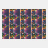 クリスマスウィンターワンダーランドホリデーシーズン ラッピングペーパーシート (正面)