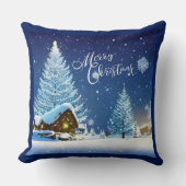 クリスマスウィンターワンダーランドホリデーフェスティバル クッション (正面)