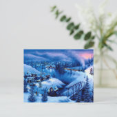 クリスマスウィンターワンダーランド冬のシーン シーズンポストカード (スタンド正面)