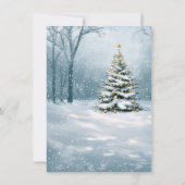 クリスマスウィンターワンダーランド結婚ホリデーズ 招待状 (裏面)