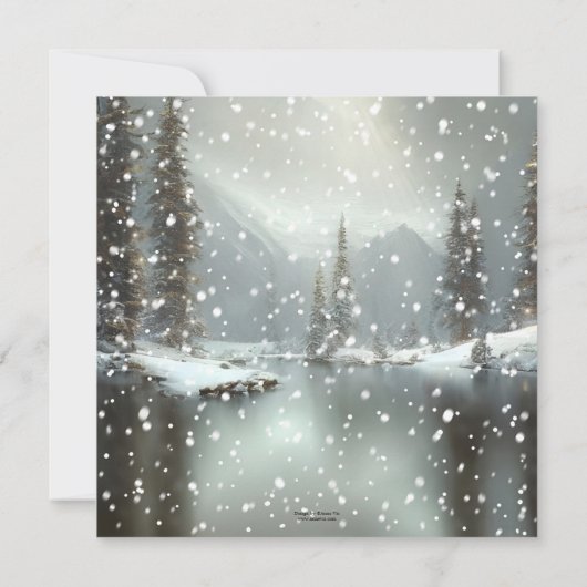 クリスマスウィンターワンダーランド結婚式招待状 招待状 (裏面)