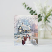 クリスマスウィンターワンダーランド雪だるま カード (スタンド正面)