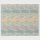 クリスマスウィンター疑問に思キツネ ラッピングペーパー (フラット)