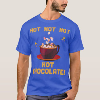 クリスマスウィンター秋ホットチョコレートメンズウィメンズ Tシャツ