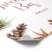 クリスマスウィンター素朴ホットチョコレートバー ポスター (角)