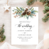 クリスマスウィンター結婚ボタニカル 招待状