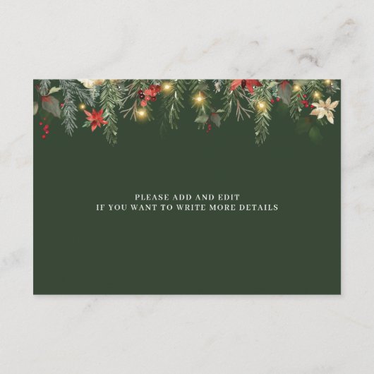 クリスマスウィンター詳細エンクロージャカード エンクロージャーカード (裏面)