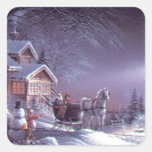 クリスマスウィンター魔法 スクエアシール (正面)