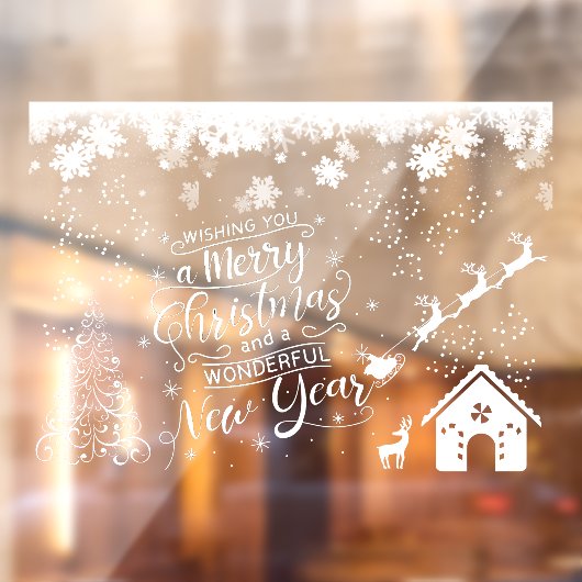 クリスマスウィンドウが大きく引っつく ウィンドウサイン (シート2)