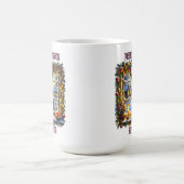 クリスマスウィンドウとホリデーデコール コーヒーマグカップ (中央)