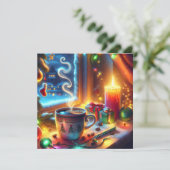 クリスマスウィンドウにホットチョコレートパーソナライズされた (スタンド正面)