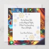 クリスマスウィンドウにホットチョコレートパーソナライズされた (裏面)