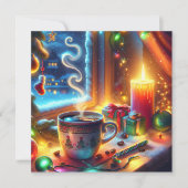 クリスマスウィンドウにホットチョコレートパーソナライズされた (正面)