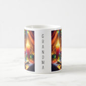 クリスマスウィンドウにホットチョコレートパーソナライズされた コーヒーマグカップ (中央)