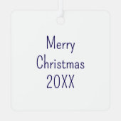 クリスマスウィンドウにホットチョコレートパーソナライズされた メタルオーナメント (裏面)