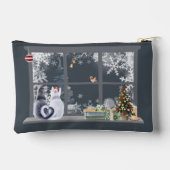 クリスマスウィンドウの猫 アクセサリーポーチ (裏面)