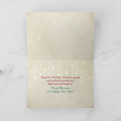 クリスマスウィンドウの黄色のラブラドールの検索 カード (内部)