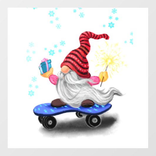 クリスマスウィンドウクリッチングスケーター格言とギフト ウィンドウサイン (シート)