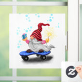 クリスマスウィンドウクリッチングスケーター格言とギフト ウィンドウサイン (ホーム)