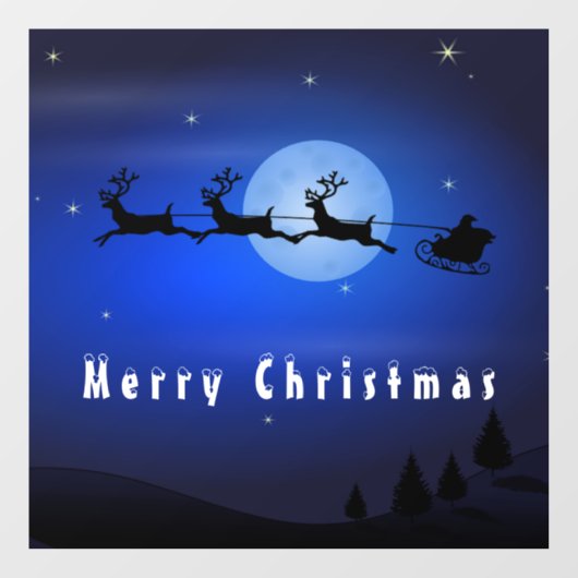 クリスマスウィンドウサンタとトナカイ ウィンドウサイン (シート)