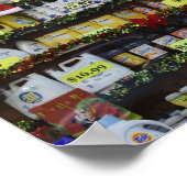 クリスマスウィンドウズNYCディスカウントストア写真 ポスター (角)