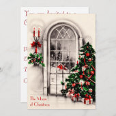 クリスマスウィンドウパーティの招待状 招待状 (正面/裏面)