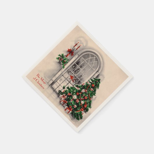 クリスマスウィンドウパーティーナプキンス スタンダードカクテルナプキン (角)