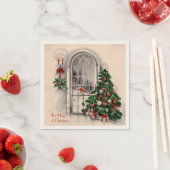 クリスマスウィンドウパーティーナプキンス スタンダードカクテルナプキン (インサイチュ)