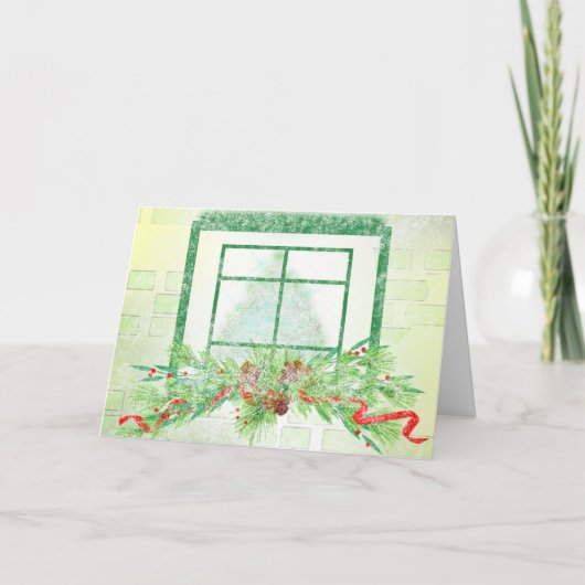 クリスマスウィンドウボックスクリスマスカード シーズンカード (正面)